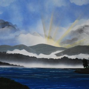 Foggy Mountain Sunrise